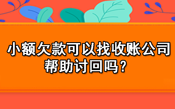 小额欠款可以找收账公司帮助讨回吗？.jpg